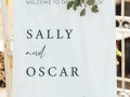 Sally and Oscar Welcome Sign